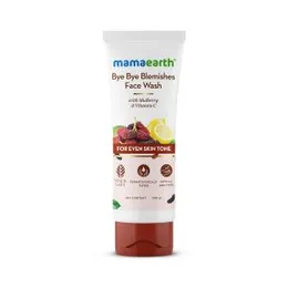 MAMAEARTH Bye Bye Blemishes Face Wash | Helps Reduce Scars & Marks | Gently Exfoliates Dead Skin Cells | Vitamin C & Mulberry Infused Facial Cleanser