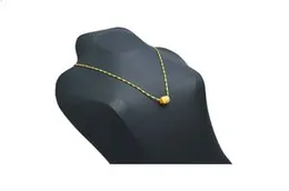 22kt Plated V Cut Chain With New Barrel Design Pendant For Women-24 inch