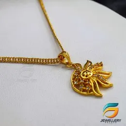Gold Plated Chain Guaranteed 18/24 inch Chain with Pendant Durable Necklace for Women & Girl.