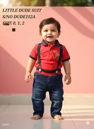 Cute Red Little Dude Baby Boy Suit, Adorable Baby Boy Red Little Dude Onesie, Casual Play Suit