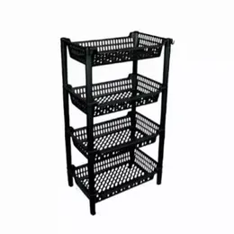 Plastic Vegetable Fruit Rack - 4 Layer Multipurpose Stand Rack
