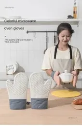 Silicone Kitchen Oven Glove Mitts Anti Heat Oven Microwave Glove Baking Bakeware Tools High Quality Single Pcs .