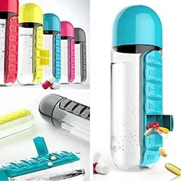 Pill Organizer Water Bottle - 600ml