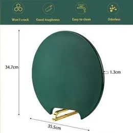 2024 New Vertical Double Sided Cutting Board, Non-Slip Plastic Cutting Board for Kitchen, Reversable Chopping Board Round Mildew-proof Cutting Board f