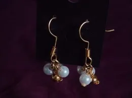 White Pearl Hand Made Earings