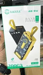 BAGULE AK-029 20000mAh Transparent Cyberpunk Edition Power Bank