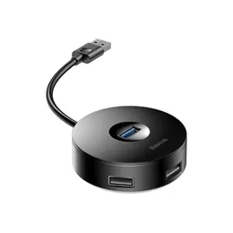 Baseus 4-Port Type-C Hub Air Joy Round Box Adapter â USB-C 3.0 & 2.0 Multiport Expansion Hub, High-Speed 5Gbps Data Transfer, Portable USB Docking S