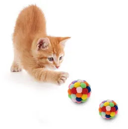 Cat Toy Balls with Bells Wool Multicolor Balls Soft and Light Interactive Toys Interactive Cat Toy for Kitty Cat Kitten Pets