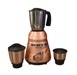 Telesonic Flame 700W Mixer Grinder 3 Stainless Steel Jars 3 Speed Overload Protection ABS Body Wet Dry Chutney Grinder