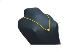 Gold Plated Fox Chain (Singapore) With New Barrel Design Pendant Women-18 inch