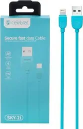 Celebrat sky-2i lightning data cable for iphone - blue-small, Wired