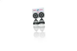 Wedding party wear Traditional Oxidised Jhumki earrings for women Crystal, Beads Alloy Jhumki Earring
