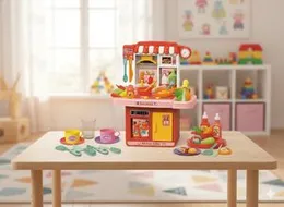 1 Set Childrenâs Kitchen Toy â Realistic utensils and simulation accessories designed for educational cooking play