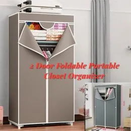 2 Door Foldable Portable Closet Organizer