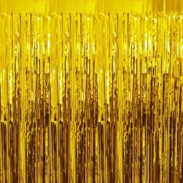 Birthday Gold Foil Curtain Fringe Party Backdrops Balloon