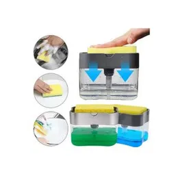 2 in one Special Soap Detergent Pump With FREE Sponge Kitchen Dish Wash Portable Dispenser, DualCleanâ¢ 2-in-1 Soap & Detergent Pump Dispenser with F