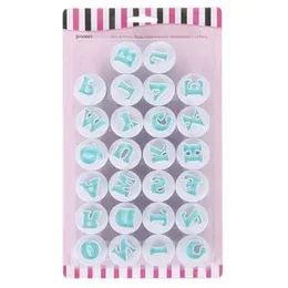 26PCS Capital Letter Cookies Cutter With Decorating Plastic Alphabet Fondant Biscuit Plunger Mold Of Cake Tools And Accessories
