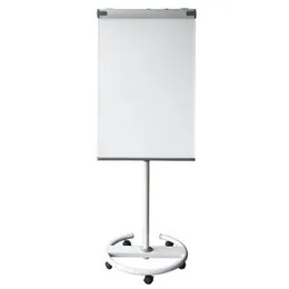 Scan flip chart with caster wheels circular base