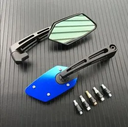 Universal Metal arm side mirror 2 pcs for all bikes Blue Colour