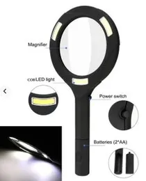 3 COB LED Powered Reading Magnifying Glass Lens (3X, 85 MM Lens, 250 Lumen)