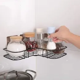 Bathroom Kitchen Tripod Adhesive Corner Shower Caddy Wall Hanging Bath Organizer Shelf Storage Rack (Medium)