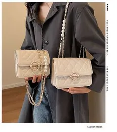Summer Mini New Trendy Pearl Chain Bag Women's Bag Summer Versatile White Shoulder Crossbody Bag