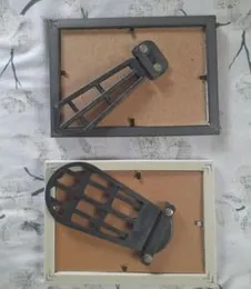 BUY 4x6 Inch Photo Frames - Â½" White/Brown Ready-Made Picture Frames