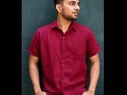 TAAG Premium Linen Short sleeve Shirt â Wine red