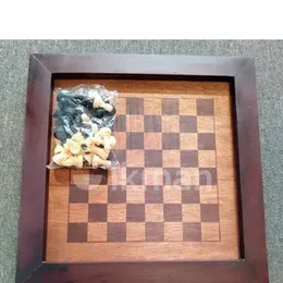 DAAM BOARDS WITH DAM MEN (WOODEN) (à¶¯à·à¶¸à· à¶¶à·à¶©à·)  (Plywood) Material-Wood  LxWxH 13x 1 x 13 inches Checker board dam board