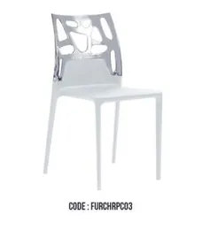 POLYCARBONATE CHAIR PP+PC-1001 WHITE/CLEAR