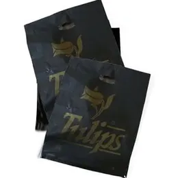 100 Pcs Textile Plain Bag Black Polythene Bags Tulip Bag