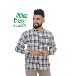 Premium Cotton Long sleeve Check Design Shirt â Office and Casual #1