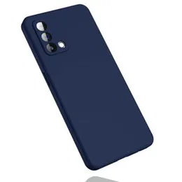 OPPO F19 soft matte liquid silicone Case Back Cover for oppo f19 - Blue