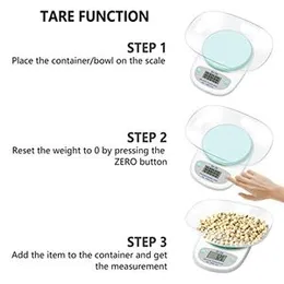 Digital Kitchen Scale with Plastic Bowl with warranty