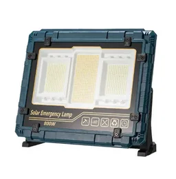 Rechargeable Flood Light W8121-1 389SMD 2835LED - Portable Solar/AC IP65 Waterproof 10000LM Emergency Work Light Camping