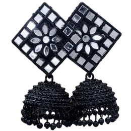 Black Alva Jummikki Earrings With Black Pearl with white stone For Women Party Wedding Earing Fashion Female Engagement Jewelry Valentine's Day Gift