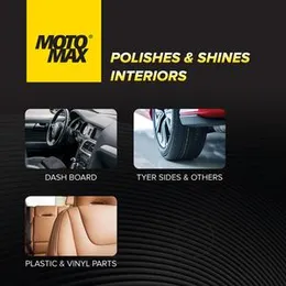 MOTOMAX Dashboard Polish 50 ml | Protects and Shines Interiors of Cars, Bike, Motorcycle | Instant Shine | Suitable for Fibre, Plastic surfaces