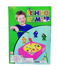 Frozen Fishing Game Toy Set with Rotating Board 15 Fish & 3 Fishing Poles