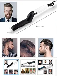 Modelling Comb Hair Styler Ceramic Flat Iron Beard Straightener Brush