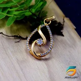 Gold Plated Pendant For Ladies Stylish Rich Look Drop Pendant.