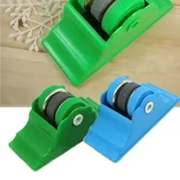 Kitchen Sharpener Plastic Creative Cutter Sharpener Sharpening Tool With Base Green Knife Sharpener Sharpening Stone KitchenTool