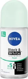 NIVEA Black & White Invisible Fresh Anti-Perspirant Roll-On Deodorant 50ml