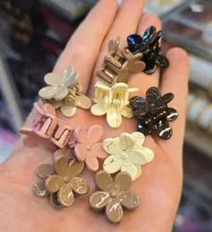 Small Neutral Colors Flower Hair Claw Clips for Women Girls