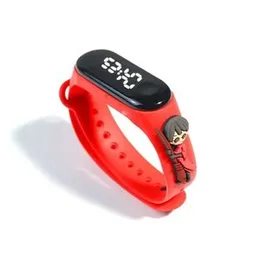 Boys Digital Watch Cartoon Watch Superhero Watch Waterproof Sports Watch, red, Sports bracelet