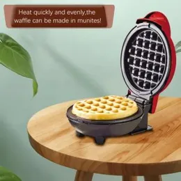 CrispEaseâ¢ Mini Electric Waffle Maker, Nonstick waffle Donut maker mini breakfast machine round shaped cake baking
