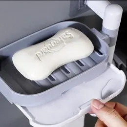 Rotary Drawer Type Soap Box â Multifunctional Ceramic Wall Mount Shelf