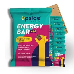 Upside Health Millet Energy Bar Bites (Pack Of 20, 500Gram) - Almonds, Rajgira, Dates & Foxtail - No Added Sugar - Gluten Free - Plant Based Bar F
