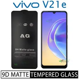Vivo V21e Stylish Full Cover Matte Texture MTB tempered Glass Protector Frosted Glass for Vivo V21e