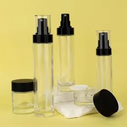 5 Pcs Flanek Glass Oil Bottle Set