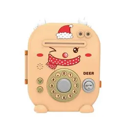 Children Toy Fingerprint Password Key Unlock Electric Acousto-optic Save Money Box (0627)